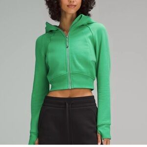 NWT Lululemon Scuba Full-Zip Cropped Hoodie
Green punch